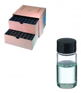 WHEATON� Shorty Vials clear with PTFE faced rubber lined cap packed in partitioned tray DWKW224608-200EA