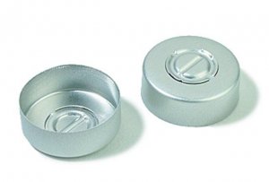 Aluminum crimp seal (without septum), silver aluminum 27222-U