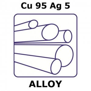 Copper-silver alloy, Cu95Ag5 