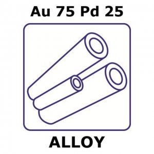 Gold-palladium alloy, Au75Pd25 
