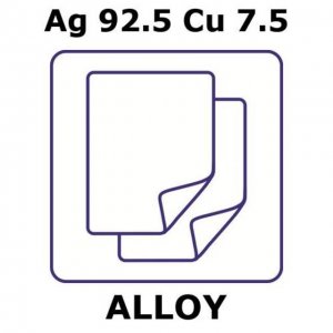 Silver-copper alloy, Ag92.5Cu7.5 