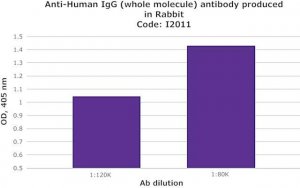 Anti-Human IgG (whole molecule) antibody produced in rabbit I2011-2ML