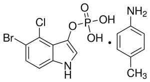 5-Bromo-4-chloro-3-indolyl phosphate p-toluidine salt 