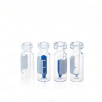 2ML ND11 прозрачный обжимной флакон с градуировкой и местом для маркировки и 0.2ML микро вставкой Alwsci C0002582