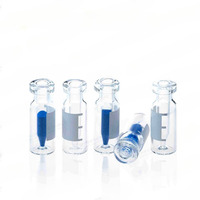 2ML ND11 прозрачный обжимной флакон с градуировкой и местом для маркировки и 0.2ML микро вставкой Alwsci C0002582