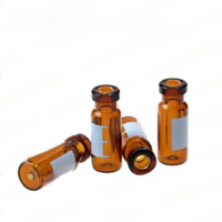 2ML ND11 янтарный обжимной флакон с градуировкой и маркировочным местом и 0.2ML микро вставкой флакона Alwsci C0002583