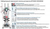 Лабораторный настольный стеклянный химический реактор BTG500 WIGGENS WRS-1501-032