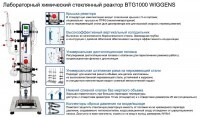 Лабораторный настольный стеклянный химический реактор BTG1000 WIGGENS WRS-1501-041