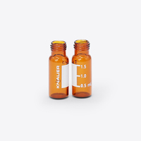 Флаконы из янтарного стекла с короткой резьбой, ND 9, 1,5 мл, 100 шт Knauer A09300