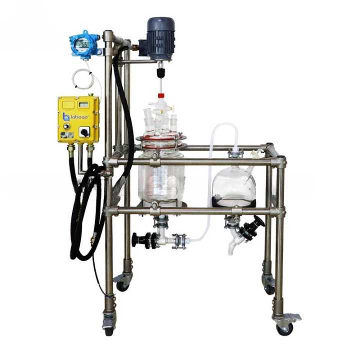 Реактор для кристаллизации с фильтром и стеклянной рубашкой 1L-5L LCR-1L/2L/3L/5L Laboao