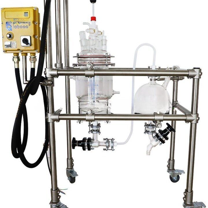 Реактор для кристаллизации с фильтром и стеклянной рубашкой 1L-5L LCR-1L/2L/3L/5L Laboao