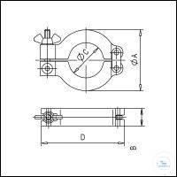 Welch Vacuum KF ���������� �������� ������, �������� ��� DN 32/40 KF, A 70 ��, B 18 ��, C / D ... 701015