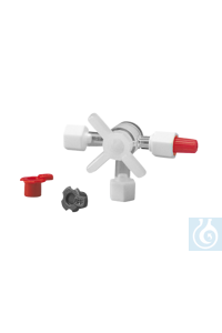 neoLab neoLab� Mini-Dreiwegehahn, 2 x Luer weiblich, 1 x Luer maennlich 2-4190