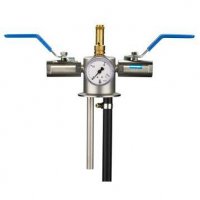 Сифон для разлива KGW-Isotherm в комплекте с предохранительным клапаном, манометром и вентилем для сброса давления из нержавеющей стали 2611