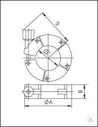 �������� ���� Welch Vacuum KF, ����������� �����, ��� DN 10/16 KF, A 52 ��, B 16 ��, C / D ... 710645