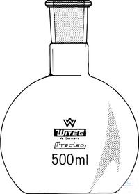 2 721 250 Witeg FLASK 250 ML ST 29/32, FLAT BOTTOM CENTRE NECK, ACC. �� �� 2 721 250