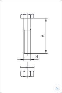 Welch ��������� ��������� ������ CF, �� ����������� ����� ��� DN 100 � DN 150 CF, A 55 ��, B M8 x 55 �� 703013