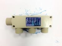 Блок распределения чистой воды AQUA Lab 3-ходовой R 3/4, изготовлен из полипропилена 13.1430