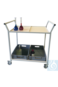 neoLab Транспортная тележка neoLab® с 2 транспортировочными лотками по 23 литра каждый 3-0099