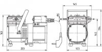 Диафрагменный вакуумный насос KNF N 022 AN.18 (15 л/мин, 100 мбар)
