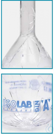 Мерная колба, стандартная, прозрачная, класс А, сертификат соответствия на партию, синяя градуировка, 100 мл, NS 14/23, с покрытием, 2 шт/упак Isolab 013.01.101C