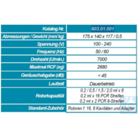 Центрифуга, мини, 7000 об/мин Isolab 603.01.001