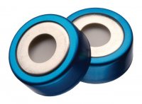 Vial crimp seals, BiMetal (magnetic), 20 mm, with PTFE/silicone septa, pkg 100 29178-U