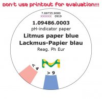 pH-indicator paper Litmus paper blue