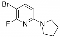3-Bromo-2-fluoro-6-(pyrrolidin-1-yl)pyridine ADE000103-1G