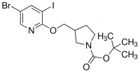 tert-Butyl 3-((5-bromo-3-iodopyridin-2-yloxy)methyl)pyrrolidine-1-carboxylate ADE000698-1G