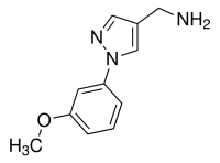 1-[1-(3-methoxyphenyl)-1H-pyrazol-4-yl]methanamine CDS004968-100MG