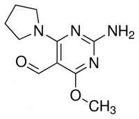 2-amino-4-methoxy-6-pyrrolidin-1-ylpyrimidine-5-carbaldehyde CDS011827-100MG
