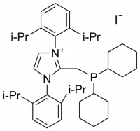 2-[(Dicyclohexylphosphino)methyl]-1,3-bis(2,6-diisopropylphenyl)-3-imidazolium iodide 