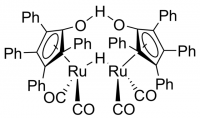 1-Hydroxytetraphenyl-cyclopentadienyl(tetraphenyl-2,4-cyclopentadien-1-one)--hydrotetracarbonyldiruthenium(II) 