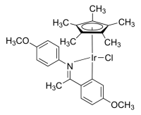 Chloro(5-methoxy-2-{1-[(4-methoxyphenyl)imino-N]ethyl}phenyl-C)(1,2,3,4,5-pentamethylcyclopentadienyl)iridium(III) 