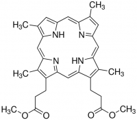 Deuteroporphyrin IX dimethyl ester from bovine blood 