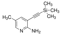 5-Methyl-3-((trimethylsilyl)ethynyl)pyridin-2-amine ADE000534-1G