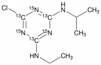 Atrazine-(triazyl-13C3,15N3) 