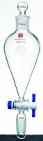 Synthware™ Squibb-style separatory funnel with standard taper joints, PTFE stopcock and PTFE stopper SYNF451025-1EA