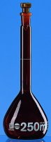 BRAND� BLAUBRAND� volumetric flask, glass stopper, amber glass 