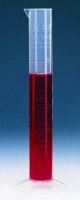 BRAND� graduated cylinder, PP, with blue printed scale or embossed scale 