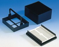 BRAND� staining trough, complete with tray, black BR471800-5EA