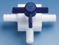 BRAND� stopcock T-bore with nozzles BR88650-1EA