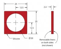 Grace Bio-Labs Press-To-Seal silicone isolator, No PSA GBL664304-25EA