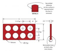 Grace Bio-Labs Press-To-Seal silicone isolator, PSA both sides GBL666305-25EA