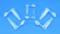 Microcentrifuge tubes with attached lid 