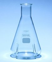 Pyrex� Erlenmeyer flask, narrow neck baffled SLW1134/12-2EA