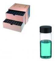 WHEATON� clear sample vial with rubber lined cap packed in partitioned tray DWK225289-72EA