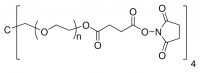 Poly(ethylene oxide), 4-arm, succinimidyl succinate terminated 