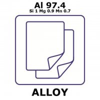 Aluminum alloy 6082, Al97.4Si1Mg0.9Mn0.7 
